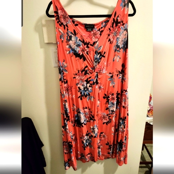 Super figure flattering empire waist front knot in peach - Picture 2 of 2